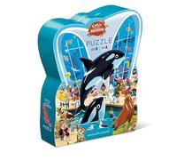 Crocodile Creek - Day at The Aquarium - 48-Piece Jigsaw Floor Puzzle with Heavy-Duty Shaped Box for Storage, Large 18" x 24" Completed Size, Designed for Kids Ages 4 Years and up