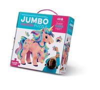 Crocodile Cr bove + Below - Unicorn - 48-Piece Jigsaw Floor Puzzle with Heavy-Duty Shaped Box for Storage, Large 27" x 20" Completed Size, Designed for Kids Ages 3 Years and up