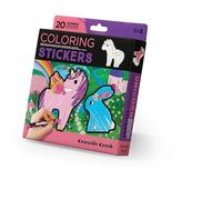 Crocodile Cr oloring Stickers for Kids - Includes 20 Jumbo Stickers, 5 Themed Crayons and 1 Illustrated Scene - Helps Develop Motor Skills and Creativity for Children Ages 3 and Up - Unicorn