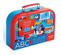 Crocodile Creek 24 Pieces Jigsaw Floor Puzzle - Animal Alphabets Design - Ideal for Kids Ages 3 Years and Up - Heavy Duty Shaped Box for Storage, 20" × 16" Completed Puzzle Size