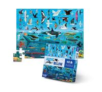 Crocodile Creek 48 Pieces Mini Jigsaw Floor Puzzle - Sea and Sky Design - Ideal for Kids Ages 4 Years and Up - Heavy Duty Shaped Box for Storage, 27" × 20" Completed Puzzle Size