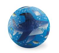 Crocodile Creek Small Rubber Playground Ball 7” Size - For Kids 3 Years and Up - Ships Inflated & PVC-Free - Durable Design for Indoor, Outdoor Games and Active Sports - Shark Reef