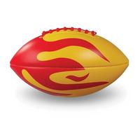 Crocodile Creek American Football for Kids - Suitable for Children Ages 3 Years and Above, Made from Synthetic Rubber and PVC - Encourage Fun Outdoor & Beach Play - Flame