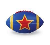 Crocodile Creek American Football for Kids - Suitable for Children Ages 3 Years and Above, Made from Synthetic Rubber and PVC - Encourage Fun Outdoor & Beach Play - Red Star