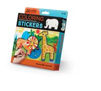 Crocodile Cr oloring Stickers for Kids - Includes 20 Jumbo Stickers, 5 Themed Crayons and 1 Illustrated Scene - Helps Develop Motor Skills and Creativity for Children Ages 3 and Up - Animal Design