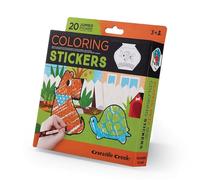 Crocodile Creek Coloring Stickers for Kids - Includes 20 Jumbo Stickers, 5 Themed Crayons and 1 Illustrated Scene - Helps Develop Motor Skills and Creativity for Children Ages 3 and Up - Playful Pets