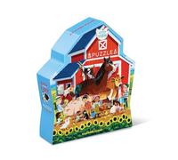 Crocodile Cr ay at The Farm - 48-Piece Jigsaw Floor Puzzle with Heavy-Duty Shaped Box for Storage, Large 18" x 24" Completed Size, Designed for Kids Ages 4 Years and up