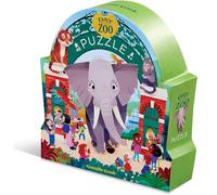 Crocodile Creek - Day at The Zoo - 48-Piece Jigsaw Floor Puzzle with Heavy-Duty Shaped Box for Storage, Large 18" x 24" Completed Size, Designed for Kids Ages 4 Years and up