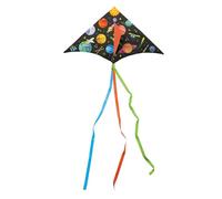 Crocodile Creek Delta Kites for Kids - 300ft Flying String, Easy to Assemble and Fly Kite for Children of Ages 6 and Up - Great for Outdoor Fun & Summer Activities - Solar System