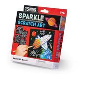 Crocodile Creek Galaxy Themed Scratch Art for Kids of Ages 5 Years and Up - Fun & Educational Kit - Includes 15 Sheets, Wodden Stylus, Cards & Pages