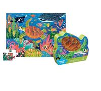 Crocodile Creek Jigsaw Puzzle, 36 Piece for Kids 3 Years and Up, Heavy-Duty Shaped Box for Storage, Finished Puzzle Size 18 x 24 inches, Sea Turtle