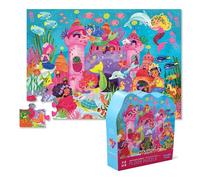 Crocodile Creek - Mermaid Palace - 36-Piece Jigsaw Floor Puzzle with Heavy-Duty Shaped Box for Storage, Large 20" x 27" Completed Size, Designed for Kids Ages 3 Years and up