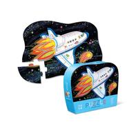 Crocodile Creek Mini Floor Puzzle - Blast Off - 12 Large Jigsaw Pieces - for Kids Ages 2 Years and up - Heavy-Duty Box for Storage - Finished Puzzle is 9” x 12”