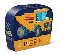 Crocodile Creek Mini Floor Puzzle - Construction - 12 Large Jigsaw Pieces - for Kids Ages 2 Years and up - Heavy-Duty Box for Storage - Finished Puzzle is 9” x 12”