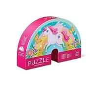 Crocodile Creek Mini Floor Puzzle - Sweet Unicorn - 12 Large Jigsaw Pieces - for Kids Ages 2 Years and up - Heavy-Duty Box for Storage - Finished Puzzle is 9” x 12”