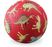 Crocodile Creek Rubber Playground Ball, Ships Inflated, PVC-Free, Durable Design for Outdoor Games and Active Ball Sports, for Kids Ages 3 Years and Up, 5” Size (Dinosaurs Red)