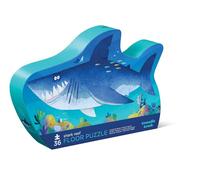 Crocodile Creek - Shark Reef - 36-Piece Jigsaw Floor Puzzle with Heavy-Duty Shaped Box for Storage, Large 20" x 27" Completed Size, Designed for Kids Ages 3 Years and up
