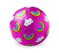 Crocodile Creek Soccer Ball for Kids 5.5 Inches - Lightweight Faux Leather Rubber Football - Indoor and Outdoor Play for Children Ages 4 and Up - Colourful Rainbow Design