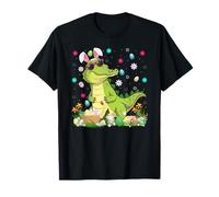 Crocodile Easter Egg Hunt Bunny Ear Crocodile Happy Easter T-Shirt