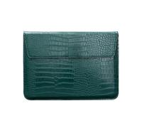 Crocodile Embossed PU Leather Laptop Sleeve for MacBook Neo (A18 Pro) 2026 A3404 A3204, Vintage Luxury Style Shockproof Bag with Magnetic Buckle, Scratch-Resistant Protective (Dark Green)