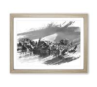 Crocodile Eye Vol.2 V1 Modern Framed Print | A3 Oak Framed Wall Art | Ready to Hang | Modern Nature Picture | Living Room Bedroom Lounge Office