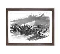 Crocodile Eye Vol.2 V1 Modern Framed Print | A3 Walnut Framed Wall Art | Ready to Hang | Modern Nature Picture | Living Room Bedroom Lounge Office