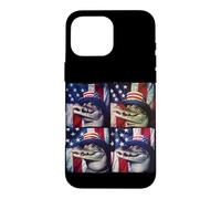 Crocodile Gator Photo Booth Patriotic Alligator Case for iPhone 16 Pro Max