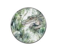 Crocodile Green Fridge Magnet Sticker, Round Magnets for Kitchen, Alloy Refrigerator Magnetic Freezer Decor Accessories, Home, Cabinet, and Photos, DIY, Art Projects