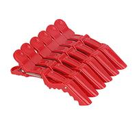 Crocodile Hair Clip Hairdressing Styling Alligator Sectioning Clamp Hairpins 6PCS Red, Sectioning Clamps