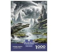 Crocodile Hiding in Mangroves 1000 Pieces Portable Jigsaw Puzzle Animal Age 3+ Cool Collage Effect, Fun Details, Educational, Challenging Puzzle Games 70x50cm/1000pcs