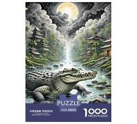 Crocodile Hiding in Mangroves 1000 Pieces Premium Jigsaw Animal Age 14+ for Adults Cool Collage Effect, Fun Details, Educational, Challenging 38x26cm/1000pcs