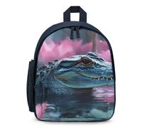 Crocodile in Water Cute Backpack Small Daily Daypack Travel Shoulder Bag with Adjustable Strap Funny Graphic