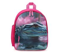 Crocodile in Water Cute Backpack Small Daily Daypack Travel Shoulder Bag with Adjustable Strap Funny Graphic