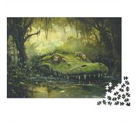 Crocodile Jigsaw Puzzles for Adults 1000 Piece Jigsaw Puzzles for Adults Kids Learning Educational Toys Family Games Christmas Birthday GiftsPremium & Durable for Stress Relief 1000pcs (75x50cm)