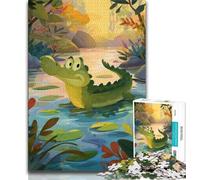 Crocodile Jigsaw Puzzles for Adults Teenagers Jigsaws Puzzle,family Fun Games Is Ideal As A Gift for The Whole Family 50x75cm