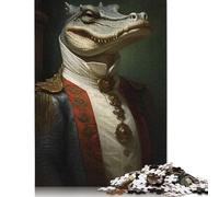 Crocodile King Animal Jigsaw Puzzles Puzzle for Adults Kids. 1000 Pieces Impossible Challenge Toy Educational Games Home Decoration for Adults& Kids Age 14 Years Up 1000pcs (40x28cm)