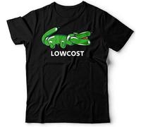 Crocodile Low Cost Fun Tennis Wimblesport Show Title Men T-Shirt Printed Graphic Black Mens Top Tee Size 3XL