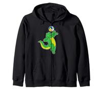 Crocodile plays Volleyball Zip Hoodie