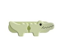 Crocodile Shaped Cable Organizer, Green Silicone Cord Holder, 9.5cm Wall Mount Wire Management Clip for Kitchen, Desktop, Bedroom, Bathroom