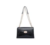 Crocodile Skin Pattern Front Pocket 3 Compartments Cross Body Bag JFY Black One Size