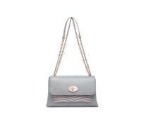 Crocodile Skin Pattern Front Pocket 3 Compartments Cross Body Bag JFY Light Grey One Size