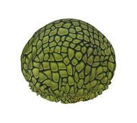 Crocodile Skin Pattern,Shower Cap Nightcap Double Layer Waterproof Elastic Bath Cap Reusable Hair Cap