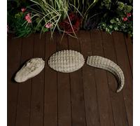 Crocodile Stone Cast Garden Ornament