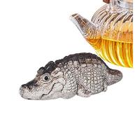 Crocodile Tea Pet | Cute Crocodile Figures Kung Fu Tea Ornament,Cute Tea Pet Sculpture Realistic Miniature Animal Sculpture for Home Decoration Table Desk Living Room Tearoom