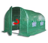 Crocodile Trading 3M X 2M (10' X 7' Approx) Pro+ Green Polytunnel Greenhouse