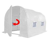 Crocodile Trading 3M X 2M (10' X 7' Approx) Pro+ White Polytunnel Greenhouse