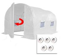 Crocodile Trading 3M X 2M + Hotspot Tape Kit (10' X 7' Approx) Pro+ White Poly Tunnel