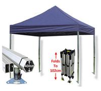Crocodile Trading 3M X 3M Compact 40 Commercial Instant Shelter Pop Up Gazebos Frame & Canopy - Navy Blue