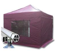 Crocodile Trading 3M X 3M Extreme 40 Commercial Instant Shelter Pop Up Gazebos Frame, Canopy & Sides - Burgundy