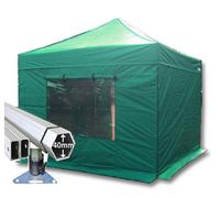 Crocodile Trading 3M X 3M Extreme 40 Commercial Instant Shelter Pop Up Gazebos Frame, Canopy & Sides - Green